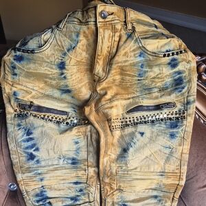 Tie-Dye Studded Jeans